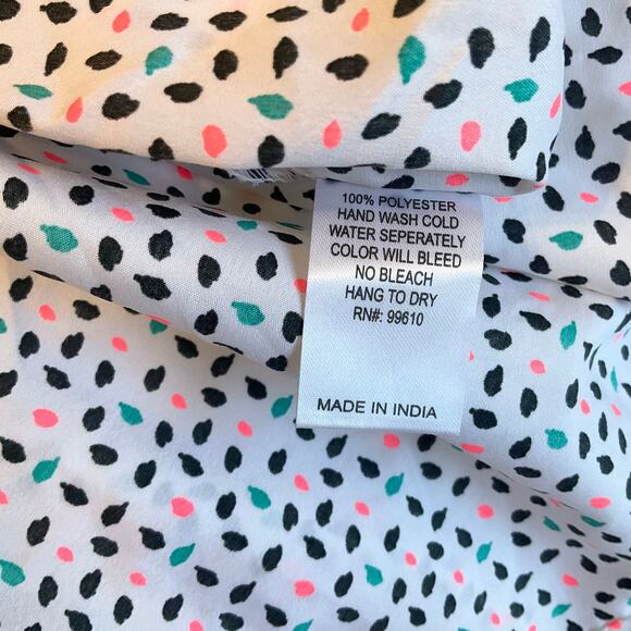 Tramp Women Dress size XL White Sleeveless Knee Length Lightweight A-line Floral - Picture 8 of 10